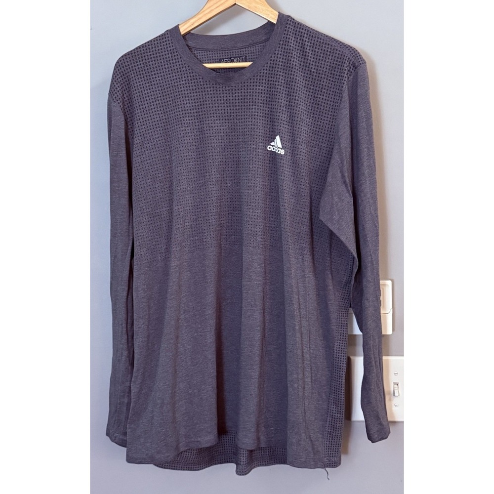 Adidas Shirt Aeroknit Long Sleeve Crew Neck Climacool Athletic Slim Fit XXL